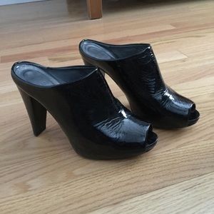 Stuart Weitzman black mules